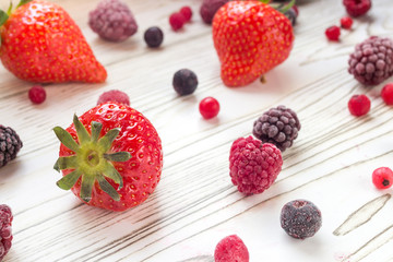 Assorted berries isolated