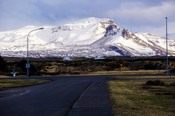 Beautiful surroundings of Hellissandur town in Iceland