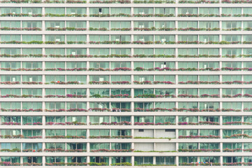 Beautiful balcony residential buildings in the capital