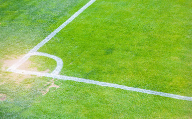 Obraz premium Soccer field corner