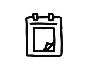 calendar hand drawn icon , designed for web and app