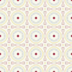 Seamless pattern with ethnic florals