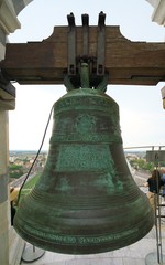 Fototapeta premium Pisa,Italy-July 28, 2018: Bells on top of Pisa Tower 