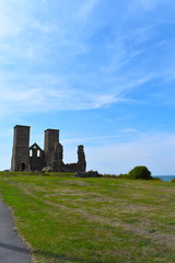 Plan a great day out exploring Reculver - English heritage site. Herne Bay, Kent, England, August,...