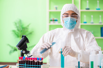 Chemist working in the lab on new experiment