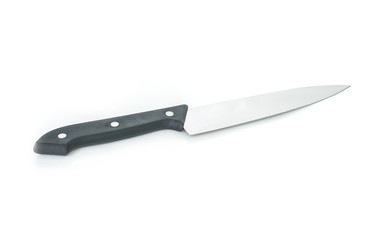 kitchen knife on white background.