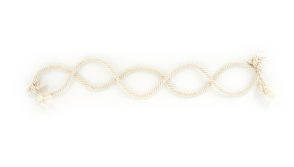 rope on white background.