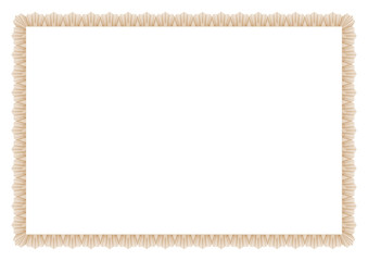 Gold Border Blend Outline Style blank ready for certificates