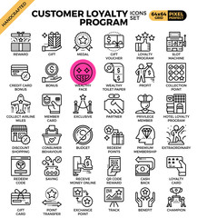 Customer loyalty concept icons