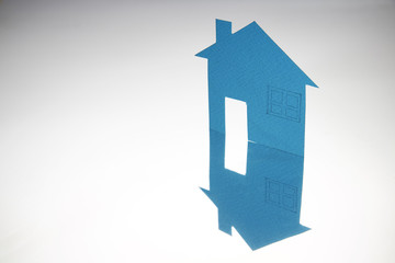 Obraz na płótnie Canvas paper make house shape