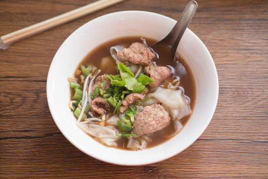 Thai noodle blood soup