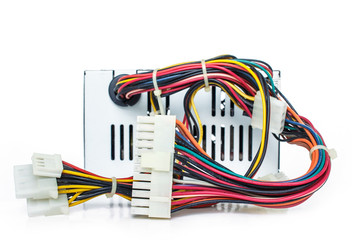 Computer Power Supply Unit On White Background