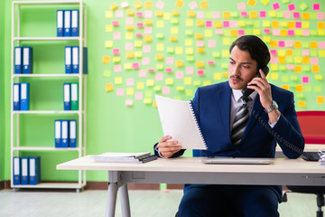 Businessman with many conflicting priorities   