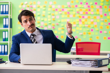 Businessman with many conflicting priorities   