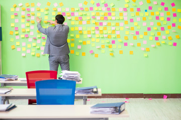 Businessman with many conflicting priorities   