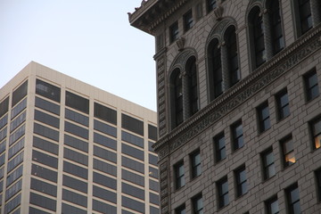 Fototapeta na wymiar Morning View of Financial District in San Francisco