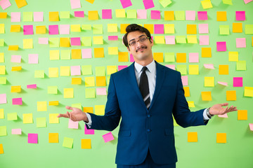 Businessman with many business priorities