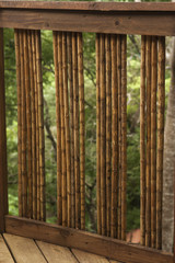 Wood and Bamboo Deck Railing