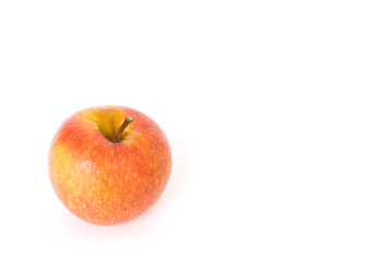 red apple on white background
