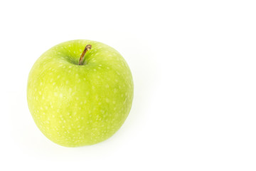 green apple on white background