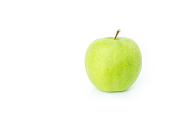 green apple on white background