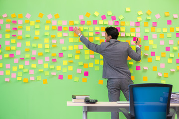 Businessman with many conflicting priorities   