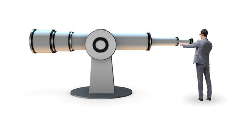 Businessman in financial planning business concept