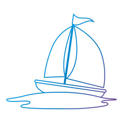 sailboat travel isolated icon