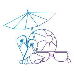 umbrella beach with vacations accessories