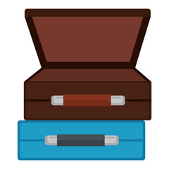 suitcases travel isolated icon