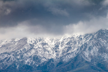 Fototapeta na wymiar Wasatch Mountains Winter