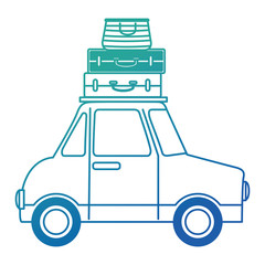car vehicle with suitcases
