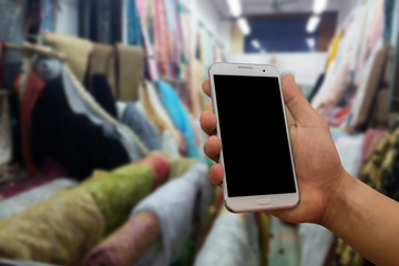 blurred photo, Blurry image,Fabric and .Clothing store,background