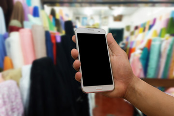 blurred photo, Blurry image,Fabric and .Clothing store,background