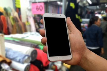 blurred photo, Blurry image,Fabric and .Clothing store,background