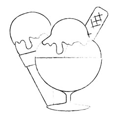 ice cream cup isolated icon