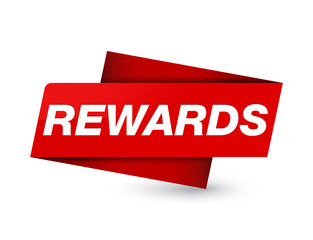 Rewards premium red tag sign