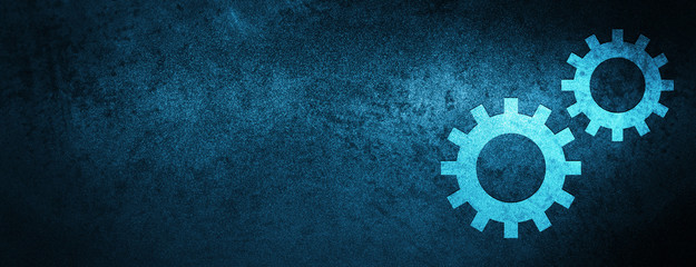 Process icon special blue banner background