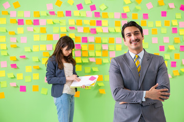 Business colleagues discussing future priorities