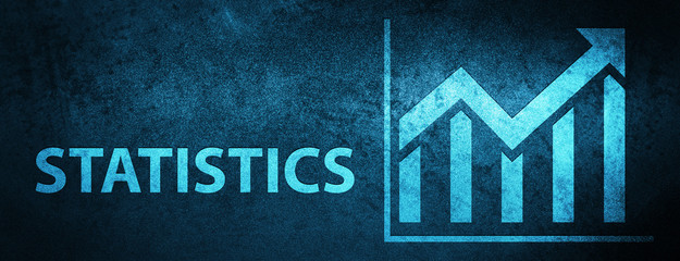 Statistics special blue banner background