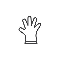 Glove outline icon. linear style sign for mobile concept and web design. Gardening gloves line vector icon. Symbol, logo illustration. Pixel perfect vector graphics