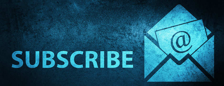 Subscribe (newsletter Email Icon) Special Blue Banner Background