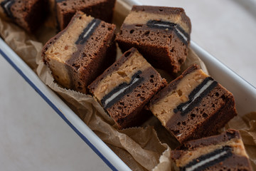 Erdnussbutter Brownies 
