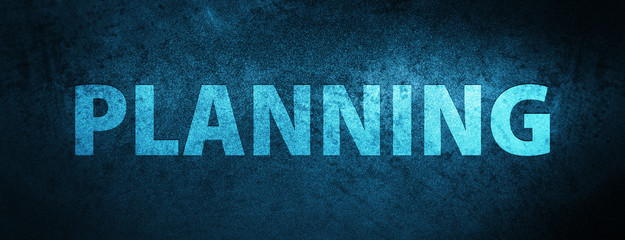 Planning special blue banner background