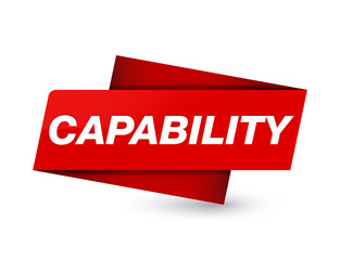 Capability premium red tag sign