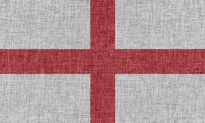 Flag of England on fabric