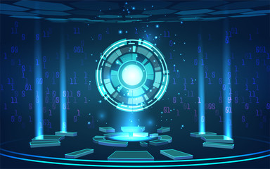 Obraz premium abstract background of digital binary code. Concept for cyber security for future digital technology. it can be use for data and network business management. vector illustration