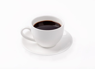 Cup of coffee isolated on whitebackground.