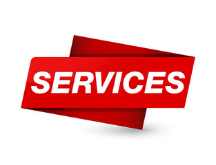 Services premium red tag sign