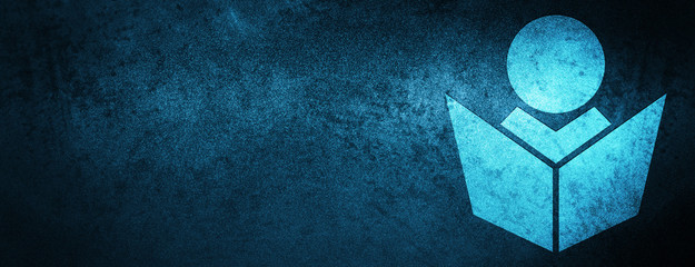 Elearning icon special blue banner background - obrazy, fototapety, plakaty